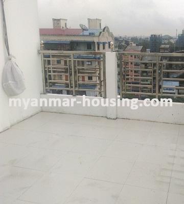 Myanmar real estate - for sale property - No.2973 - Penthouse for sale with reasnonalble pirce in Mingalar Taung Nyunt! - balcony view