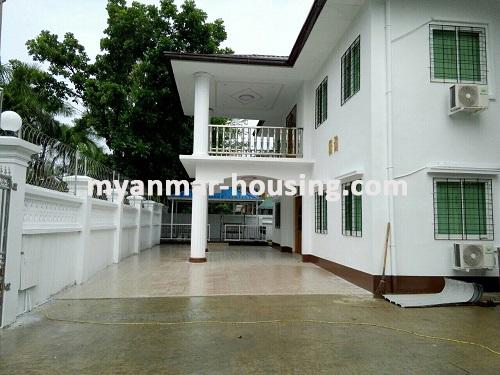 Myanmar real estate - for sale property - No.2974 - Two storey landed house with a big compound and beautiful green grass are available for Sale. - 