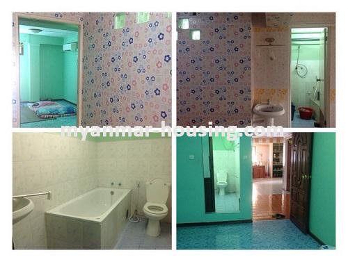 缅甸房地产 - 出售物件 - No.2981 - The well-decorated apartment for sale in Sanchaung. - View of the wash room.