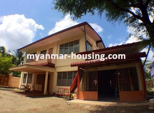 Myanmar real estate - for sale property - No.3006 - A Landed House for sale in Shwe Pyi Thar Township. - View of the building