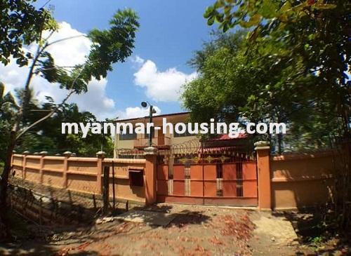 Myanmar real estate - for sale property - No.3006 - A Landed House for sale in Shwe Pyi Thar Township. - View of the building