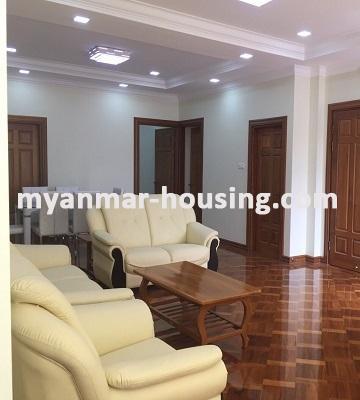 缅甸房地产 - 出售物件 - No.3015 -  A Three Storey Landed House for sale in Yankin Township. - View of the Living room