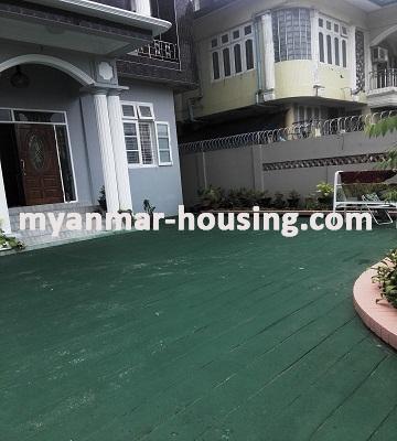 Myanmar real estate - for sale property - No.3019 - Good Landed house for sale in Bahan Township. - View of the front building