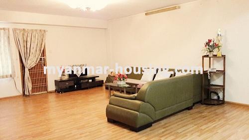 ミャンマー不動産 - 売り物件 - No.3024 - Well decorated room for sale in Sanchaung Township - View of the Living room