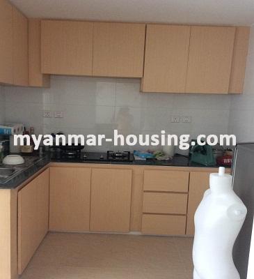 မြန်မာအိမ်ခြံမြေ - ရောင်းမည် property - No.3037 - Blossom Garden ကွန်ဒိုတွင် အခန်းတစ်ခန်း ရောင်းရန်ရှိသည်။ - View of Kitchen room