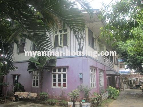 Myanmar real estate - for sale property - No.3042 - Two Storey landed House for sale in San Chaung Township. - View of the building