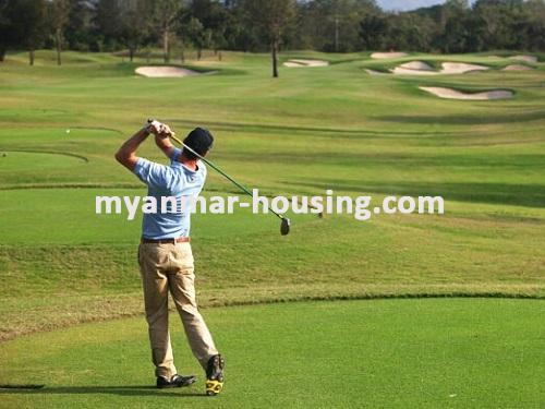 Myanmar real estate - for sale property - No.3044 - For Sale by Good Price in Star City Condominium. - View of Golf club