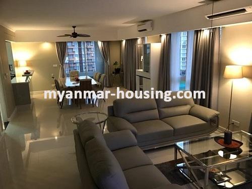 Myanmar real estate - for sale property - No.3051 - A room for sale with excellent decoration in Star City! - living area and dinning area view