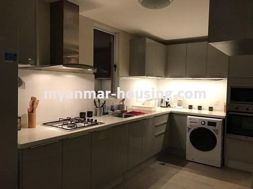 Myanmar real estate - for sale property - No.3051 - A room for sale with excellent decoration in Star City! - kitchen view