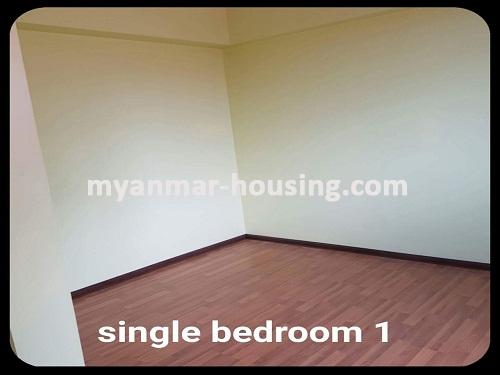 缅甸房地产 - 出售物件 - No.3064 - An Apartment for sale in Ocean Condo in Pazundaung Township. - View of single bed room
