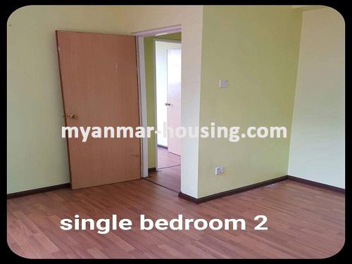 缅甸房地产 - 出售物件 - No.3064 - An Apartment for sale in Ocean Condo in Pazundaung Township. - View of single bed room
