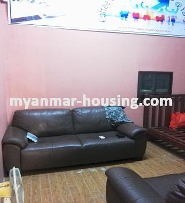 缅甸房地产 - 出售物件 - No.3066 - A ground floor for sale is available at Botahtaung Township. - living room