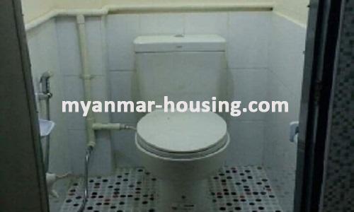 Myanmar real estate - for sale property - No.3079 - An apartment room for sale in kamayut Township - View of the Toilet