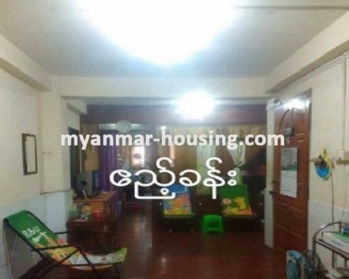 Myanmar real estate - for sale property - No.3081 - A Third floor for sale in U Tun Lin Chan Street. - View of the Living room