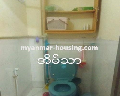 Myanmar real estate - for sale property - No.3081 - A Third floor for sale in U Tun Lin Chan Street. - View of Toilet and Bathroom