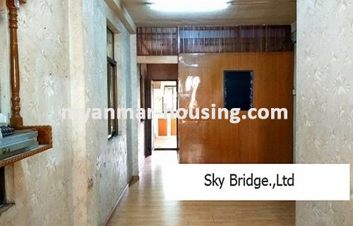 Myanmar real estate - for sale property - No.3084 - An apartment room for sale at Hledan . - View of the Living room