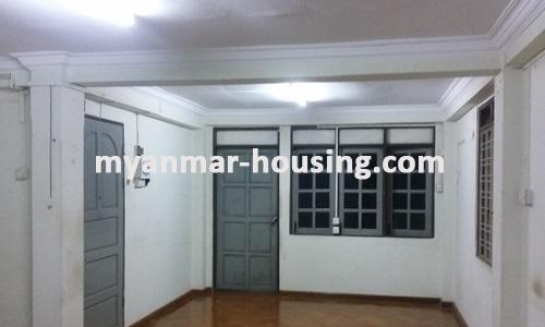Myanmar real estate - for sale property - No.3086 - An apartment room for sale at HanThar Yeik Mon Housing in Kamaryut Township. - View of the living room