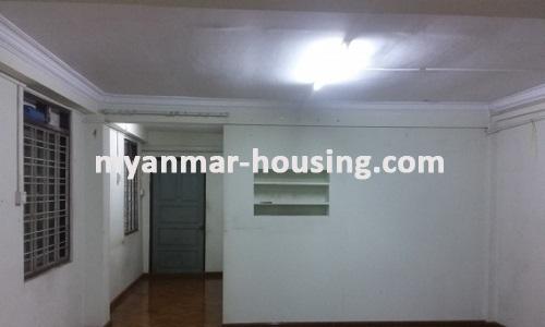 Myanmar real estate - for sale property - No.3086 - An apartment room for sale at HanThar Yeik Mon Housing in Kamaryut Township. - View of the living room