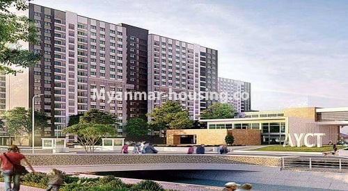 Myanmar real estate - for sale property - No.3108 - Condo room for sale in AyaChanThar Condo. - View of the building