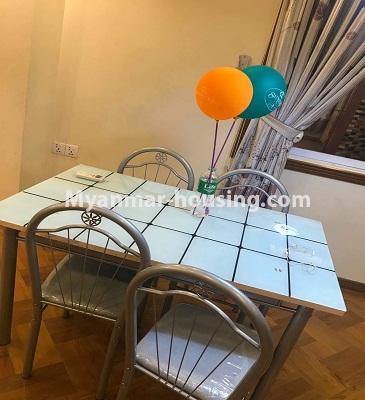 Myanmar real estate - for sale property - No.3113 - Standard decorated room for sale in Sanchaung Township. - View of the dinning room