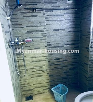 缅甸房地产 - 出售物件 - No.3113 - Standard decorated room for sale in Sanchaung Township. - View of the Toilet and Bathroom