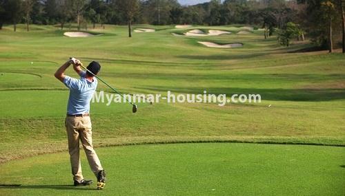 Myanmar real estate - for sale property - No.3114 - A Condo room for sale in Star City.  -  View of Golf club