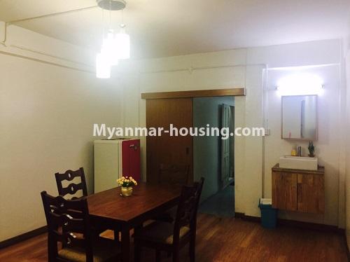 Myanmar real estate - for sale property - No.3116 - An apartment for sale in Pazundaung! - dining area