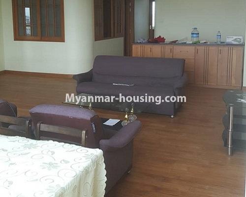 Myanmar real estate - for sale property - No.3117 - High floor condo room for sale in Bo Myat Htun Road. - living room