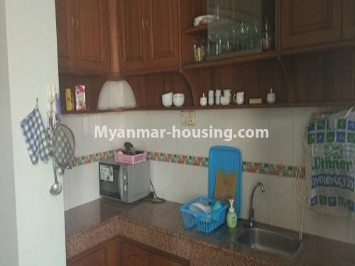 ミャンマー不動産 - 売り物件 - No.3123 - A good Condominium for Sale in Sanchaung. - Kitchen room