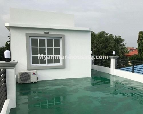 Myanmar real estate - for sale property - No.3125 - Landed house for sale in Golden Valley, Bahan! - top floor view