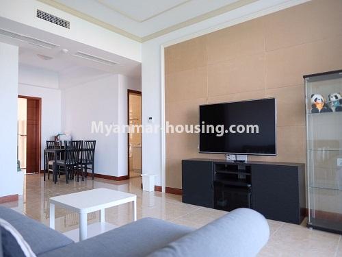 ミャンマー不動産 - 売り物件 - No.3128 - New condo room for sale in Golden City Condo, Yankin! - ူူliving room