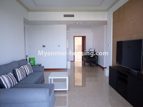 缅甸房地产 - 出售物件 - No.3128 - New condo room for sale in Golden City Condo, Yankin! - ူliving room