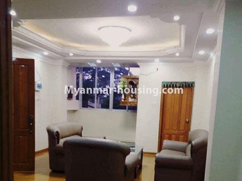 Myanmar real estate - for sale property - No.3145 - Condo room for rent in Pazundaung! - living room