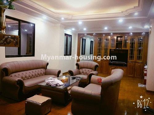 Myanmar real estate - for sale property - No.3145 - Condo room for rent in Pazundaung! - living room