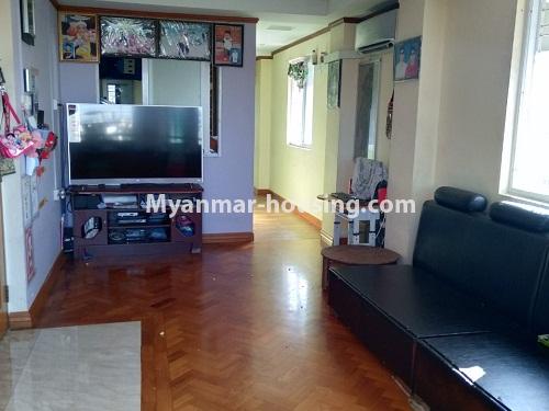 Myanmar real estate - for sale property - No.3147 - Condo room for sale in Pazundaung! - living room