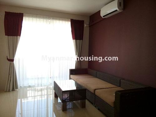 Myanmar real estate - for sale property - No.3148 - Star City condo room for sale in Thanlyin! - living room