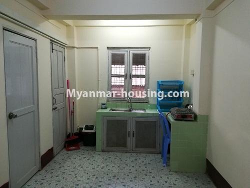 Myanmar real estate - for sale property - No.3150 - Condo room  for sale in Botahtaung! - kitchen area