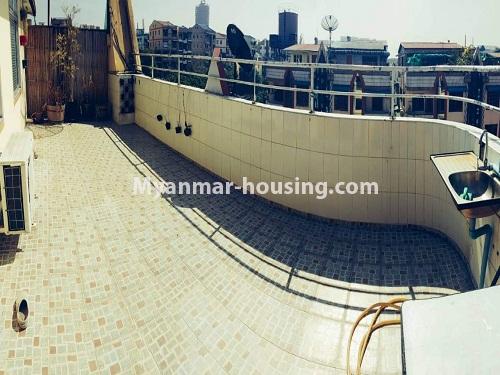 缅甸房地产 - 出售物件 - No.3161 - Two level apartment for sale in Kamaryut! - outside view from balcony of penthouse