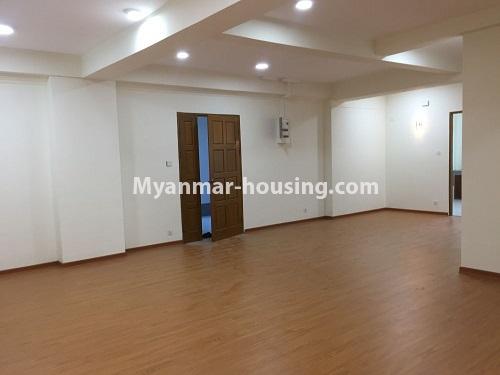 Myanmar real estate - for sale property - No.3162 - Condo Room for sale in Hlaing! - living room 