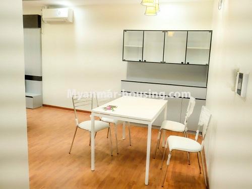 缅甸房地产 - 出售物件 - No.3172 - New room for sale in Mother Prestige Condo in Sanchaung! - dining area