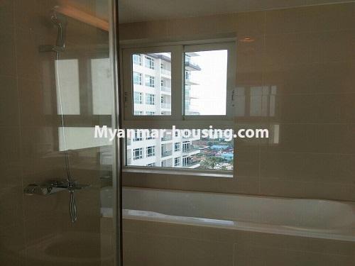 Myanmar real estate - for sale property - No.3200 - G.E.M.S condo room for sale in Hlaing! - master bedroom bathroom