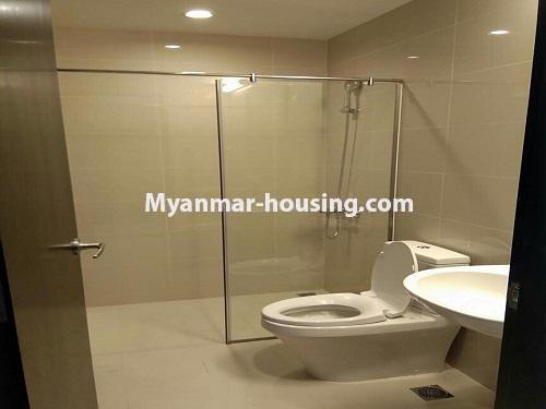 缅甸房地产 - 出售物件 - No.3200 - G.E.M.S condo room for sale in Hlaing! - compoung bathroom