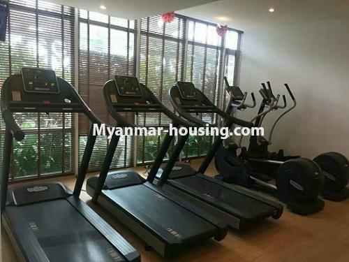 缅甸房地产 - 出售物件 - No.3200 - G.E.M.S condo room for sale in Hlaing! - gym