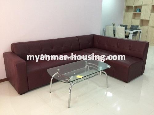 Myanmar real estate - for sale property - No.3201 - Star City condo room for sale in Thanlyin! - living room