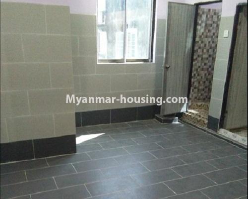 Myanmar real estate - for sale property - No.3204 - Mini condo room for sale in Botahtaung! - kitchen area and compound toilet