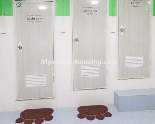 Myanmar real estate - for sale property - No.3227 - Landed house for sale in Downtown! - bathroom, toilet and emergency exit 