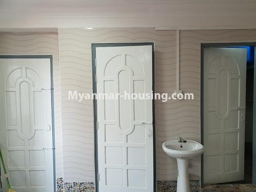 Myanmar real estate - for sale property - No.3228 - Condo room for sale in Sanchaung! - bathroom, toilet and emergency exist 