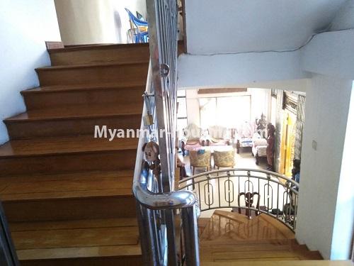 ミャンマー不動産 - 売り物件 - No.3234 - Landed house in large compound for sale in Tarmway! - stairs view