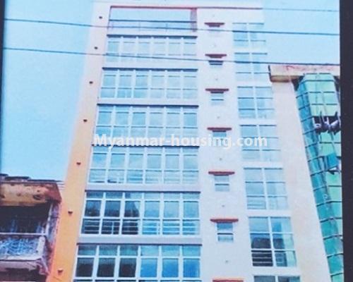 缅甸房地产 - 出售物件 - No.3238 - New Condominium room for sale in Lanmadaw! - upper view of the building