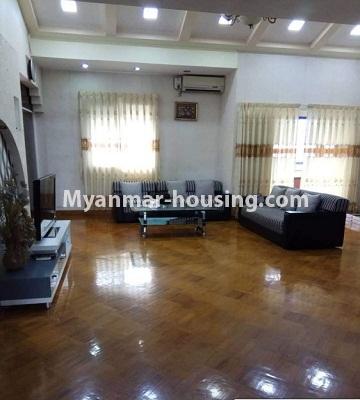 Myanmar real estate - for sale property - No.3243 - Downtown Condominium room for sale! - living room area